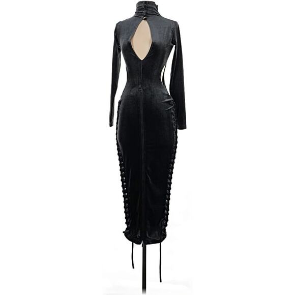 BBX Brand Velvet Cutout Midi Dress UK 6 US 2 - Picture 1 of 10